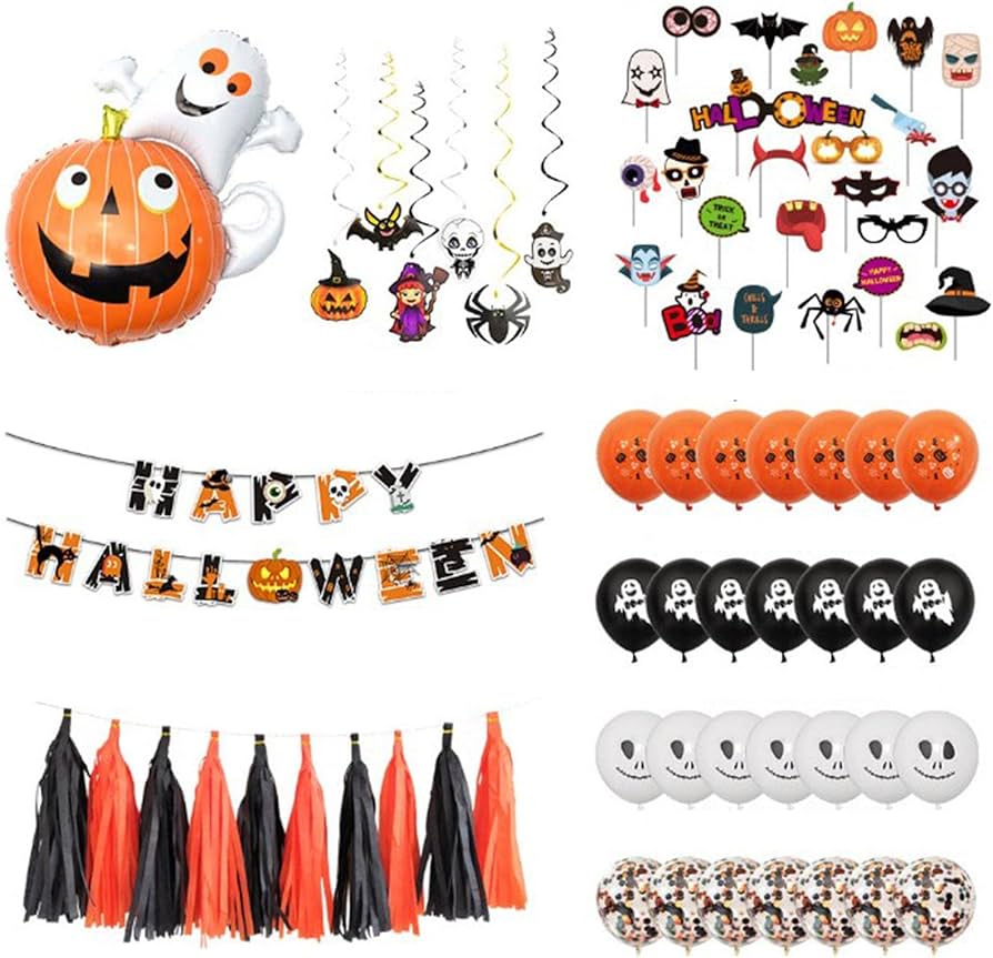 Amazon | ハロウィンパーティーキット,ハロウィンパーティー